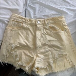 Stylish yellow Denim Shorts